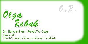 olga rebak business card